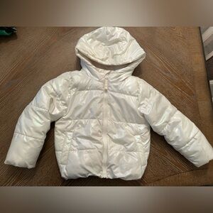 Old Navy Glossy White Puffer Jacket